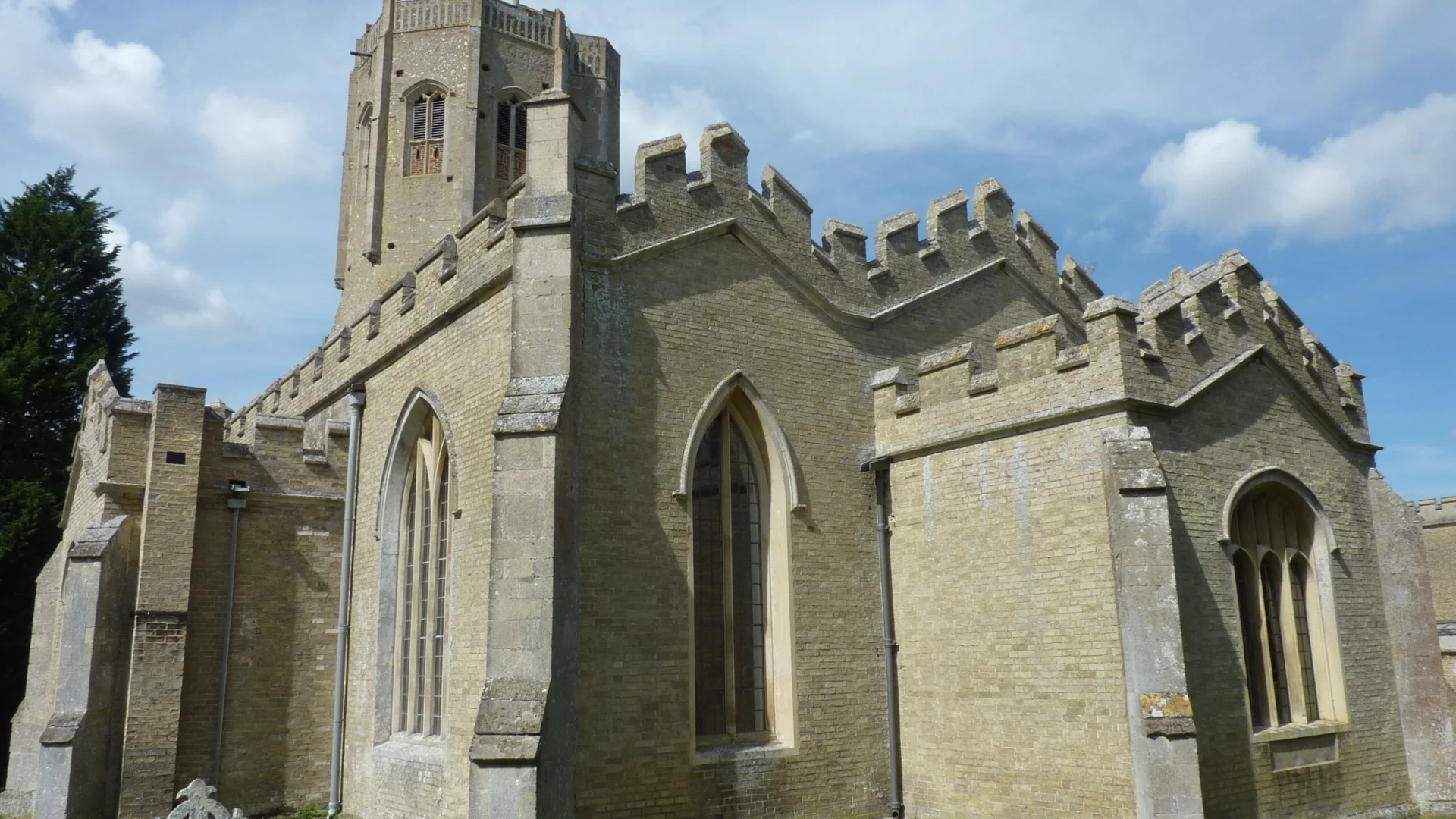 View from behind the building in daylight