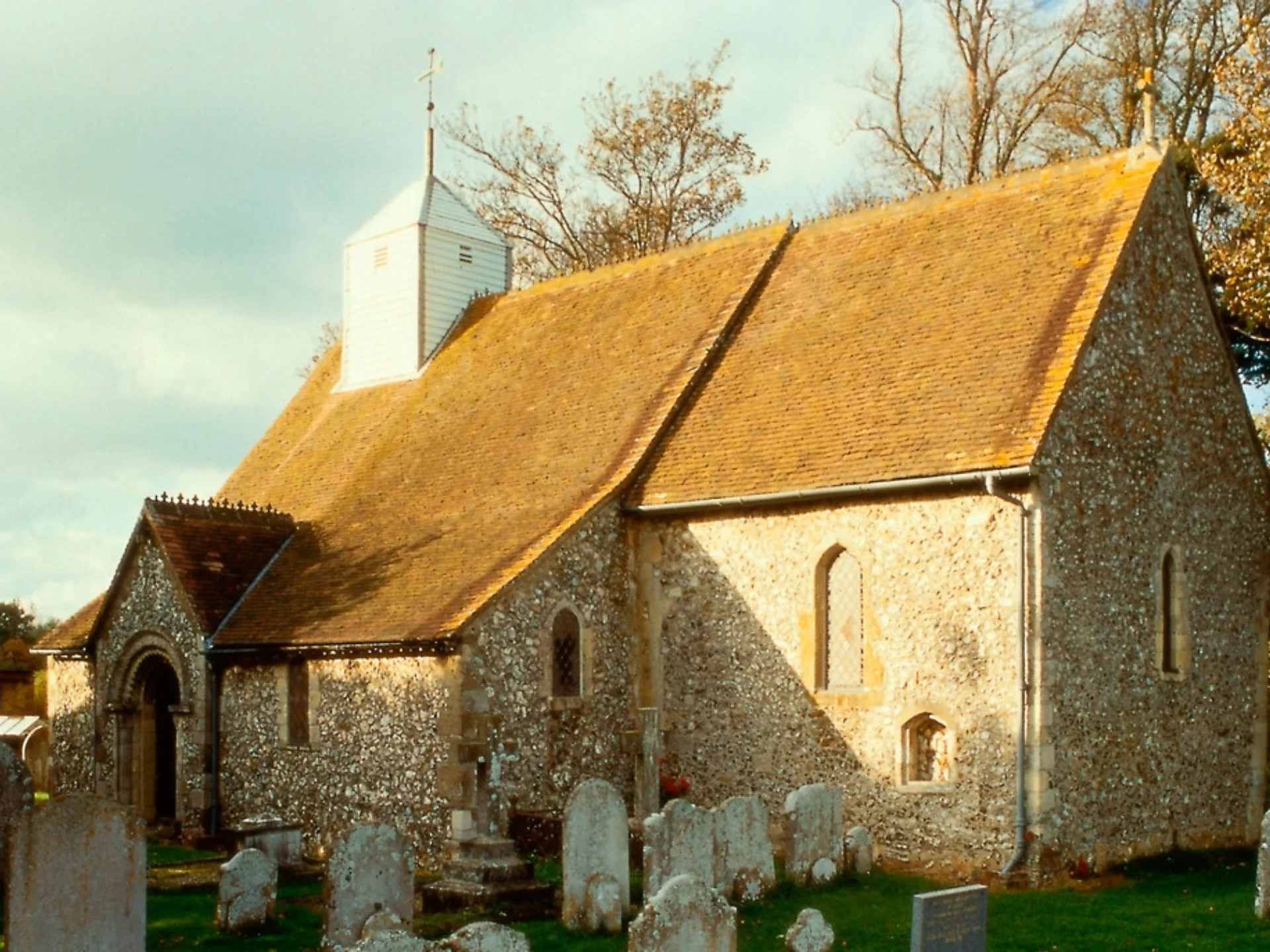 Side view of the church in the sunlight