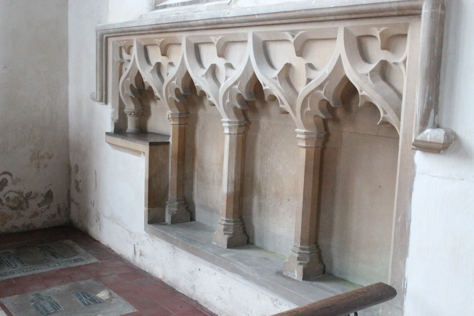 stone carved Sedilia